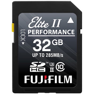 Fujifilm 32GB (285MB/Sec) C10 UHS-II SDHC Memory Card