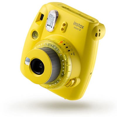 Fujifilm Instax Mini 9 Instant Camera with 10 shots - Clear Yellow