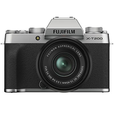 Fujifilm X-T200 Digital Camera with XC 15-45mm Lens - Silver