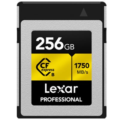 Lexar 256GB Professional (1750MB/Sec) Type B Cfexpress Gold Series Memory Card