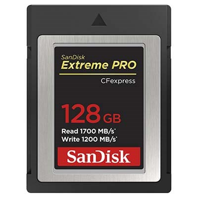 Used SanDisk 128GB Extreme Pro (1700MB/Sec) Cfexpress Type B Memory Card