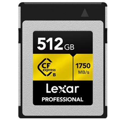 Lexar 512GB Professional (1750MB/Sec) Type B Cfexpress Gold Series Memory Card