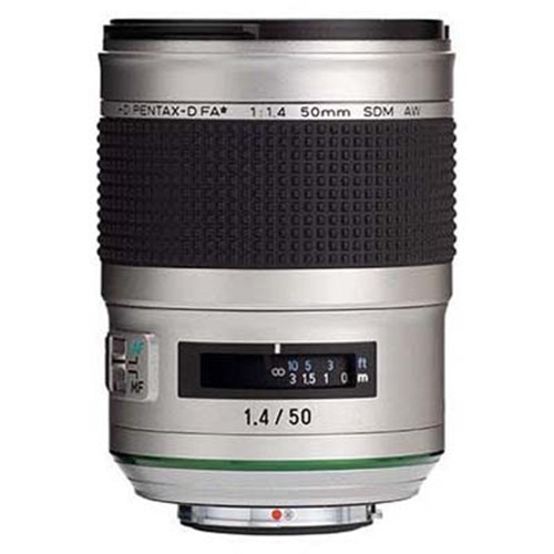 Pentax-D FA* HD 50mm f1.4 SDM AW Lens - Silver