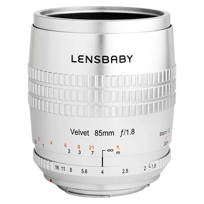 Lensbaby Velvet 85mm f1.8 Lens - Fujifilm X Fit - Silver