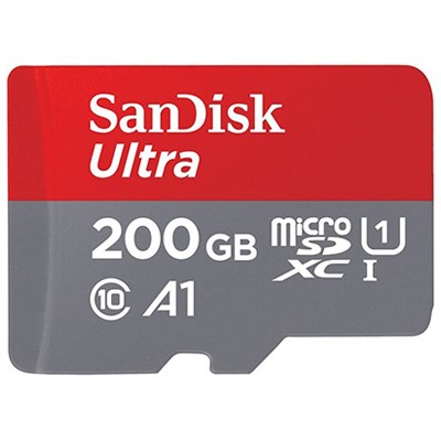 SanDisk Ultra microSDXC 200GB + SD Adapter 120MB/s  A1 Class 10 UHS-I
