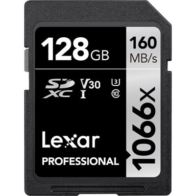 Lexar 128GB Professional UHS-I 1066x 160MB/s SDXC Card