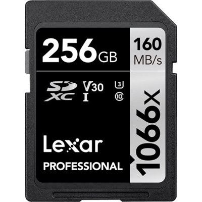 Lexar 256GB Professional UHS-I 1066x 160MB/s SDXC Card