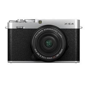 Fujifilm X-E4 Digital Camera with XF 27mm WR Lens - Silver