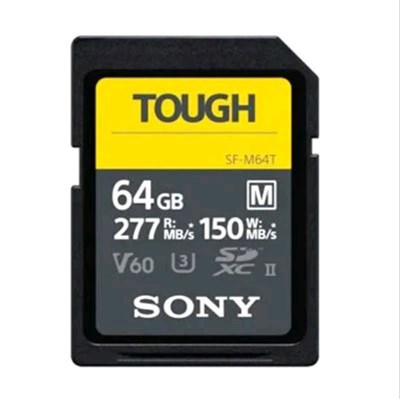 Used Sony M Series TOUGH 64GB UHS-II 277MB/Sec SDHC Card