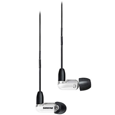 Shure AONIC 3 Sound Isolating Earphones with Balanced Armature Drivers - White