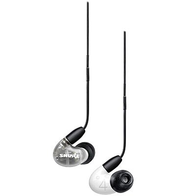 Shure AONIC 4 Sound Isolating Earphones with Balanced Armature and Dynamic Drivers - White