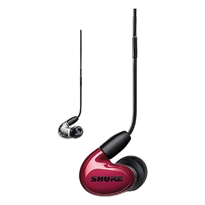 Shure AONIC 5 Sound Isolating Earphones with Triple High Definition Balanced Armature Drivers - Red