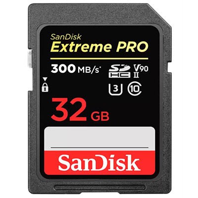 SanDisk Extreme PRO 32GB 300MB/s UHS-II SDHC Memory Card