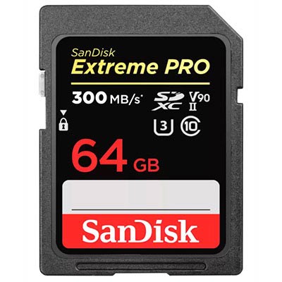 Used SanDisk Extreme PRO 64GB 300MB/s UHS-II SDXC Memory Card