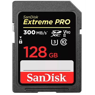 Used SanDisk 128GB Extreme PRO 300MB/s UHS-II SDXC Card