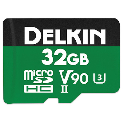 Image of Delkin 32GB POWER UHS-II V90 2000x MicroSDHC Card