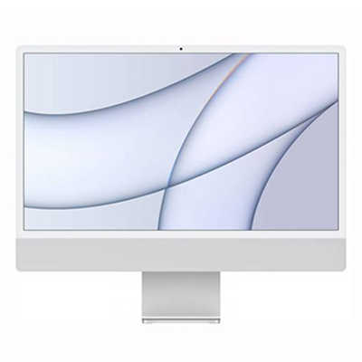 Image of Apple 24-inch iMac 4.5K, M1 chip, 8C CPU, 7C GPU, 8GB RAM, 256GB SSD - Silver