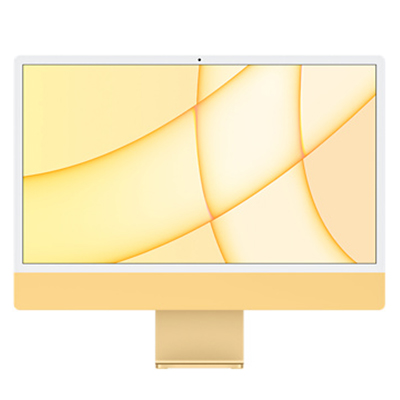 Image of Apple 24-inch iMac 4.5K, M1 chip, 8C CPU, 8C GPU, 8GB RAM, 512GB SSD - Yellow