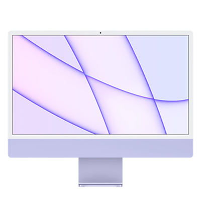 Image of Apple 24-inch iMac 4.5K, M1 chip, 8C CPU, 8C GPU, 8GB RAM, 512GB SSD - Purple