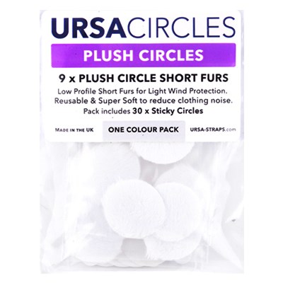 URSA 9x Plush Circles + 30x Stickies Single Colour - White