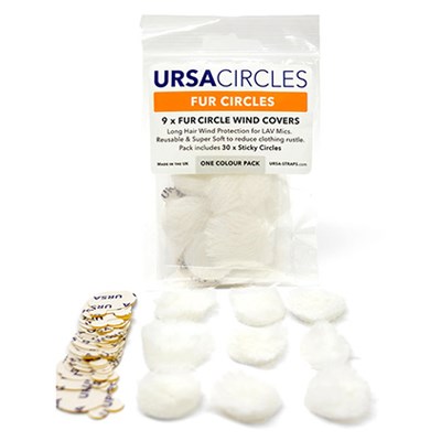 URSA 9x Fur Circles + 30x Stickies Single Colour - White