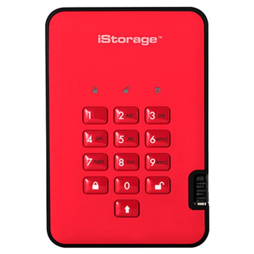 iStorage diskAshur2 SSD 256-bit 4TB - Red