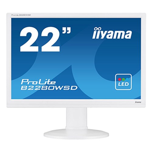 Iiyama B2280WSD-W1 22 inch White, TN LCD Monitor