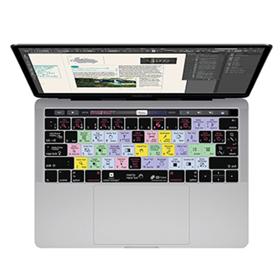 Image of Editors Keys Adobe Indesign Keyboard Cover for MacBook Pro with Touchbar 13,-15,