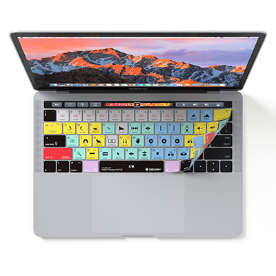 Image of Editors Keys Adobe Premiere Keyboard Cover for MacBook Pro with Touchbar 13,-15,