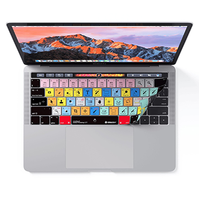 Image of Editors Keys Adobe Photoshop Keyboard Cover for MacBook Pro with Touchbar 13,-15