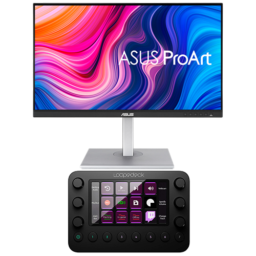 Image of ASUS ProArt PA279CV 4K Monitor and Loupedeck Live