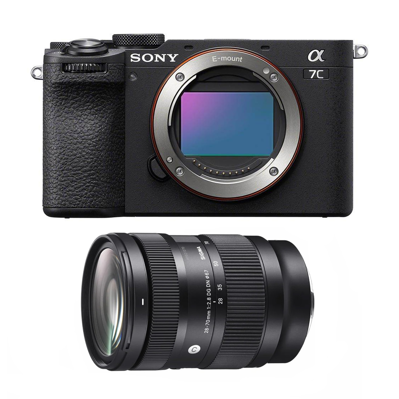 Sony A7C II Digital Camera - Black + Sigma 28-70mm f2.8 DG DN Contemporary Lens Sony E Bundle