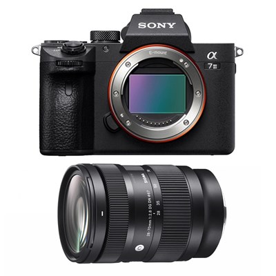 Sony A7 III Digital Camera Body	+ Sigma 28-70mm f2.8 DG DN Contemporary Lens for Sony E Bundle
