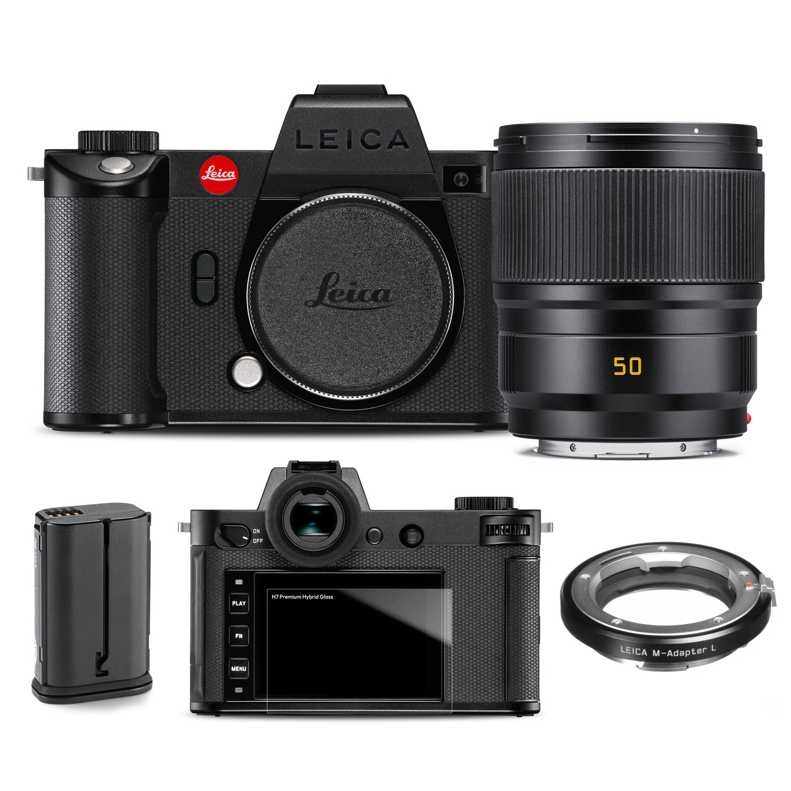 Leica SL2-S with 50mm f2 Summicron-SL ASPH + L Lens Adapter + BP-SCL6 Battery + Glass protection