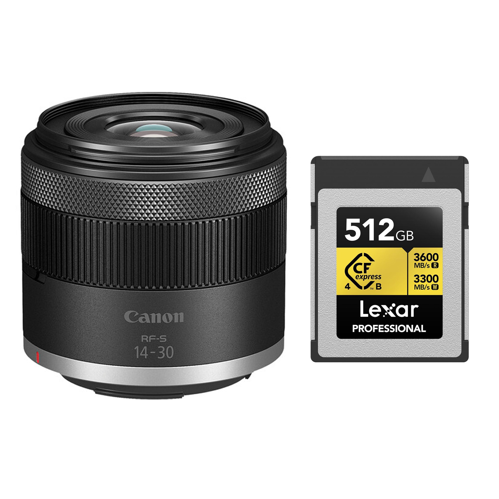 Canon RF-S 14-30mm f4-6.3 Lens and Lexar Memory Card Bundle