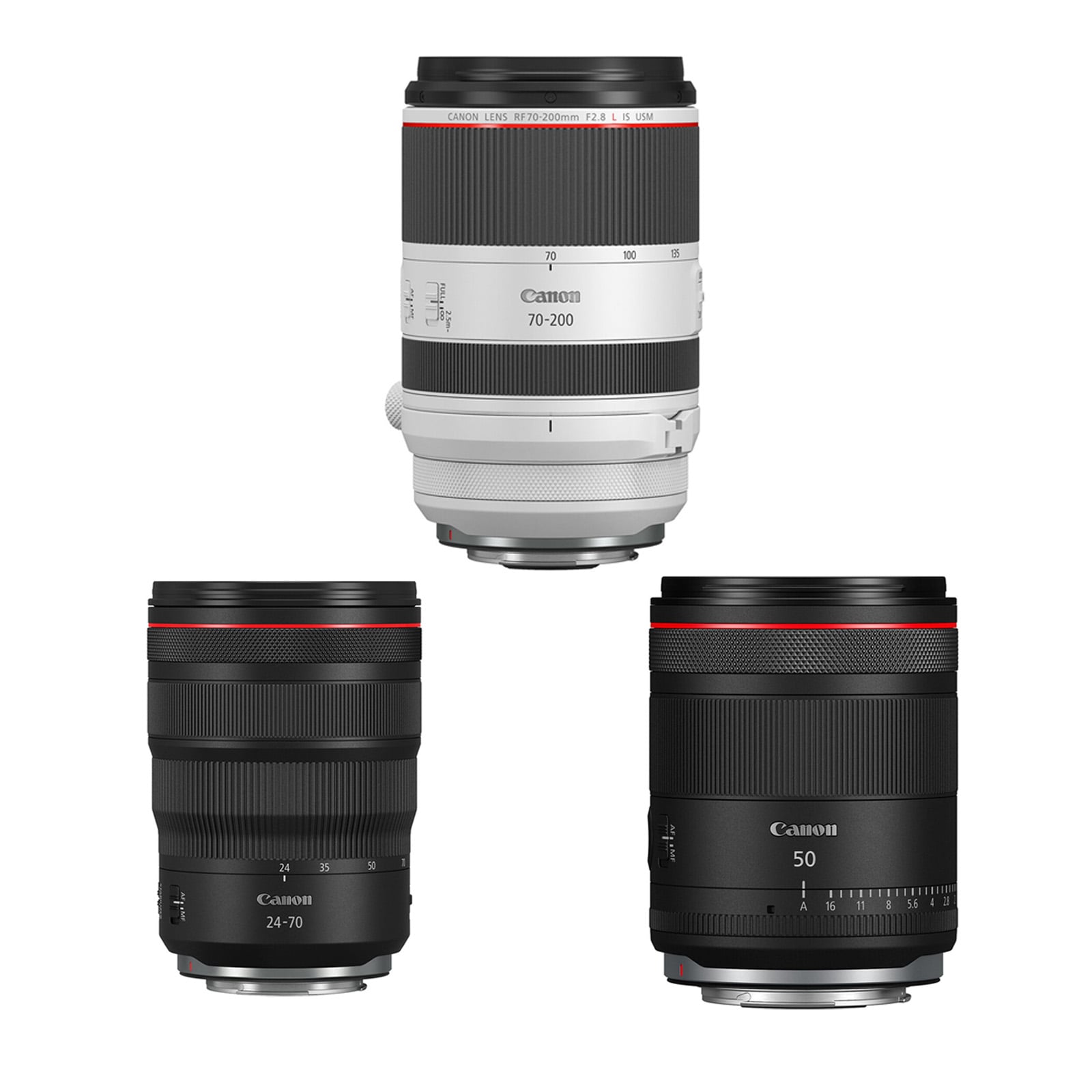 Canon RF 70-200mm F2.8L IS USM Telephoto Zoom Lens 77mm Black White