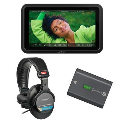 Atomos Shinobi II, Headphones and Battery Bundle