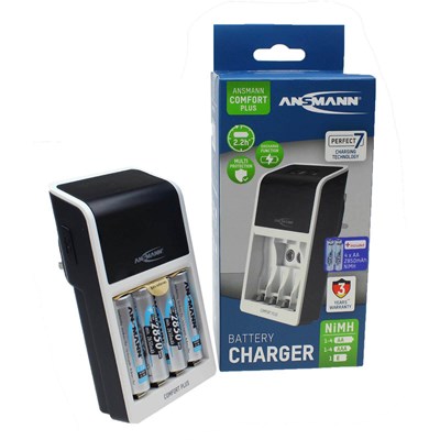Ansmann Comfort Plus UK with 4x AA2850mAh Batteries