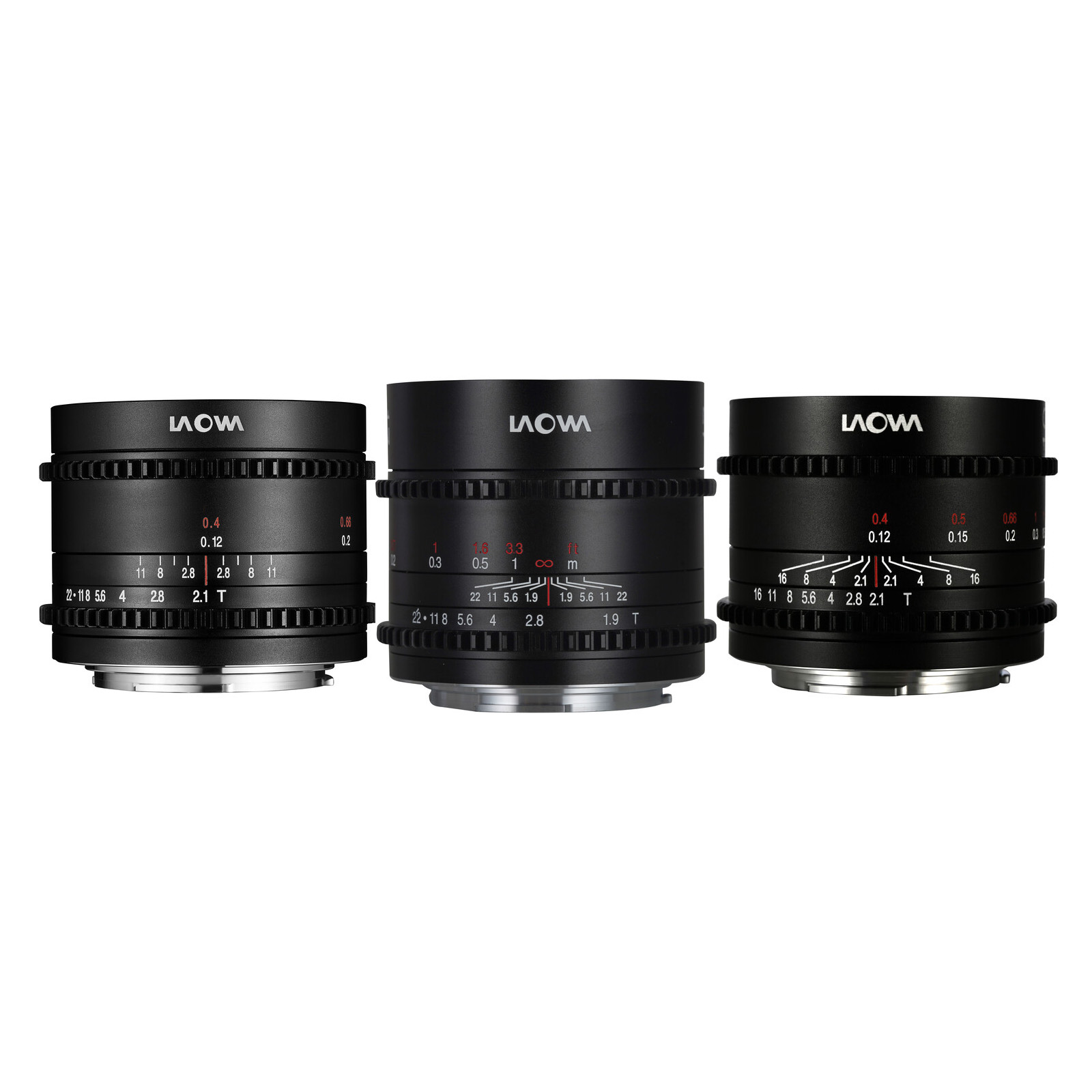 Laowa Cine Prime 3 Lens set (7.5mm,10mm, 17mm) for Micro Four Thirds