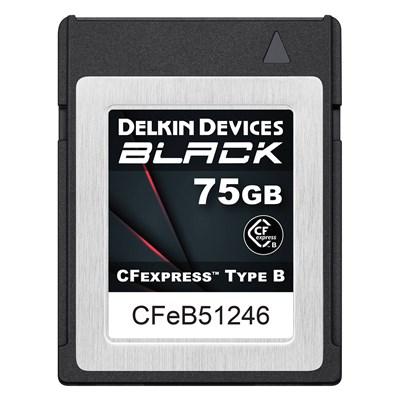 Used Delkin BLACK 75GB (1725MB/s) Cfexpress Type B Memory Card