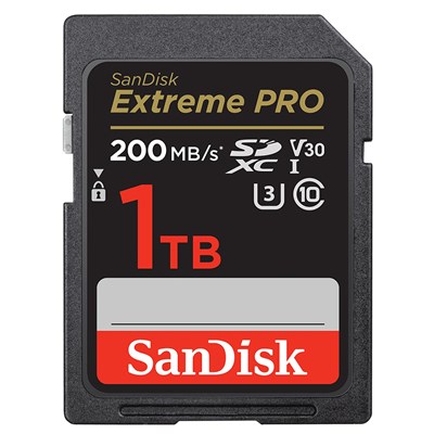 SanDisk Extreme PRO 1TB 200MB/s UHS-I V30 SDXC Memory Card