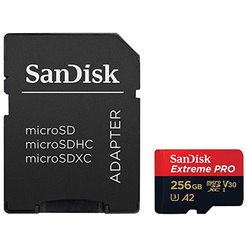 SanDisk 256GB Extreme PRO 200MB/s UHSI V30 microSDXC Card Wex Photo