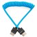 Kondor Blue Coiled Full HDMI Cable 12-24Inch