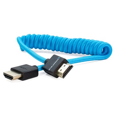 Kondor Blue Coiled Full HDMI Cable 12-24Inch