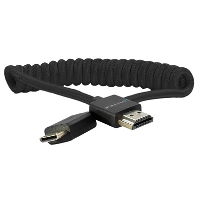 Kondor Blue Coiled Mini HDMI to Full HDMI 12-24Inch - Black