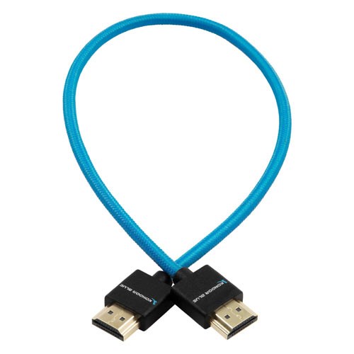 Kondor Blue HDMI to HDMI 16Inch Thin Braided Cable for on Camera Monitors