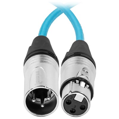 Kondor Blue 18Inch Male XLR to Female XLR audio cable for on-camera mics