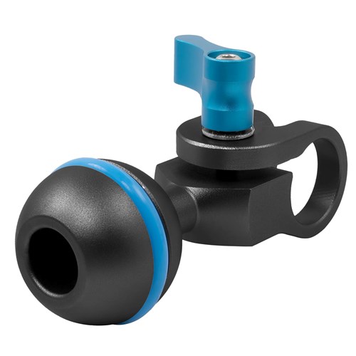 Kondor Blue Ball Head to 15mm Rod Clamp for Magic Arms Raven Black