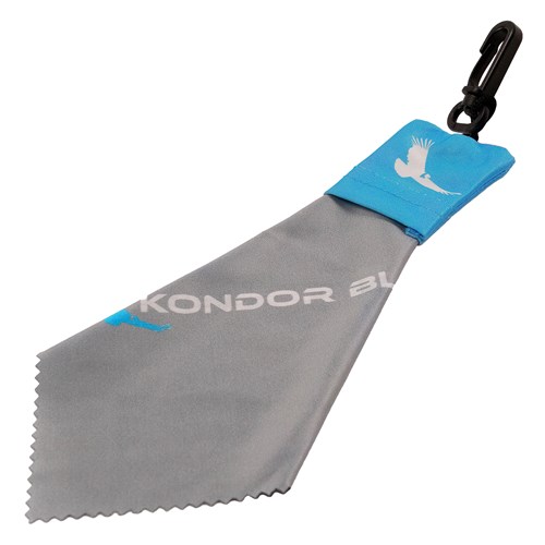 Kondor Blue Micro Fibre Lens Wipe Cloth with Pouch and Clip