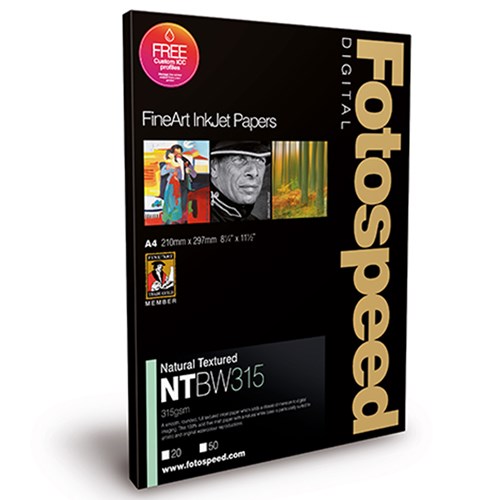 Fotospeed Natural Soft Textured Bright White 315 A3 - 25 sheets